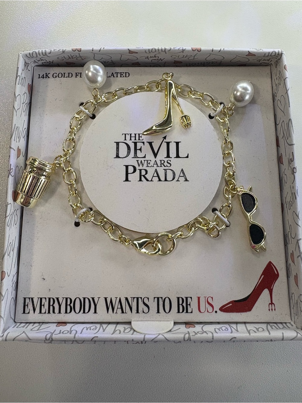 The Devil Wears Prada Bundle Charm Bracelet & Tee Shirt - Picture 2 of 12